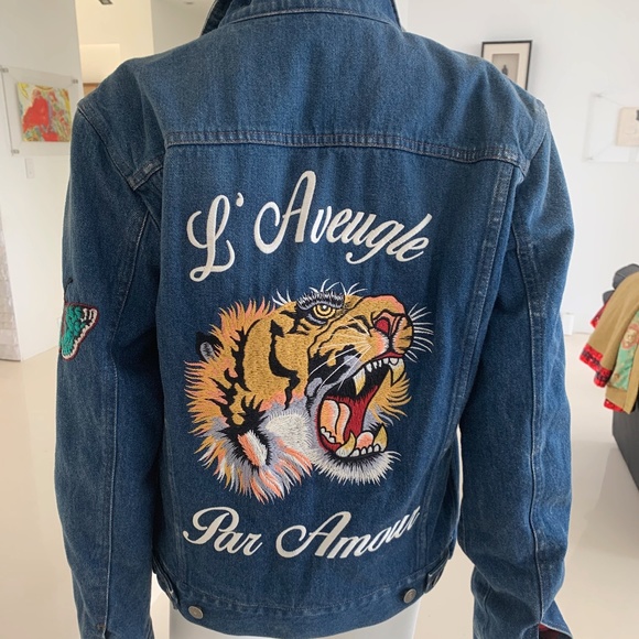 Gucci Jackets & Coats Gucci Denim Embroidered Jacket With Tags Poshmark